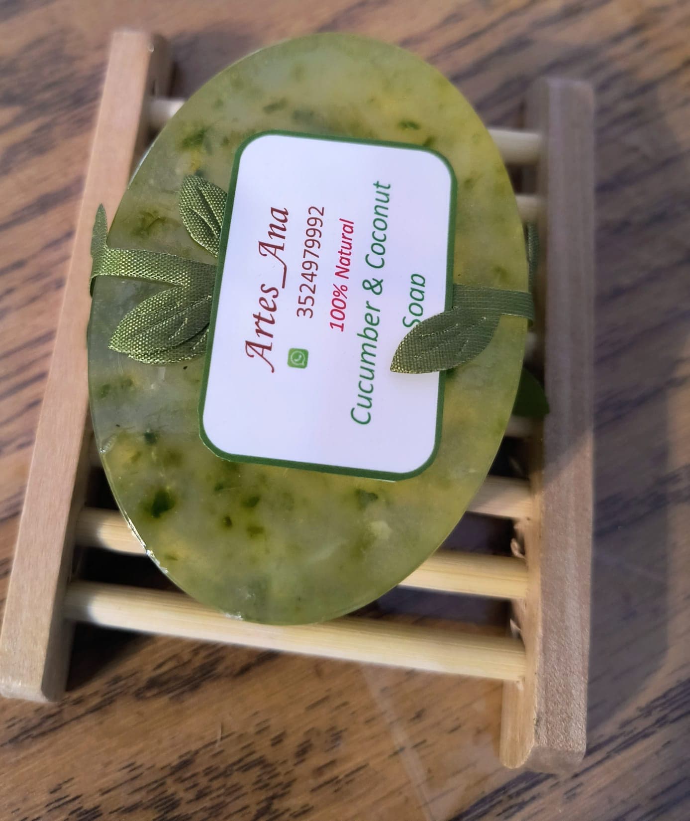 Jabón de Pepino y Coco - Refrescante y calmante. Ideal para piel grasa y limpieza diaria.